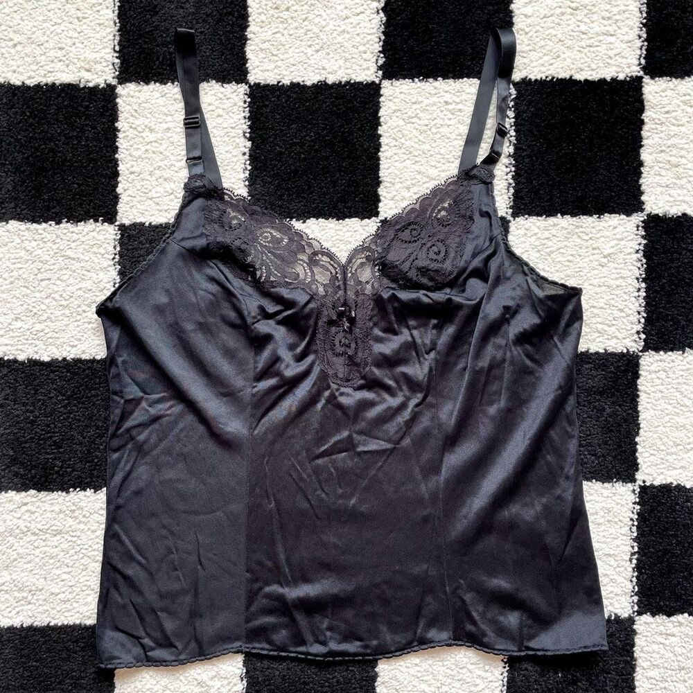 Vintage Bali Black Nylon Cami